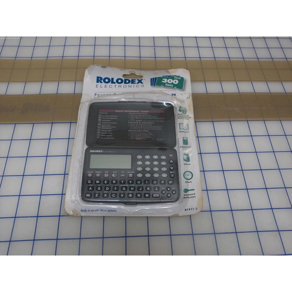 Rolodex Electronics Pocket Directory RF411-3 Stores 300 items - Damaged Package